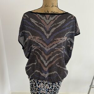 Missoni Blue and Black Mini Dress/ Tunic, size 42/US size 6